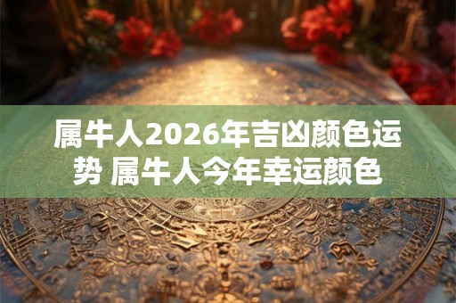 属牛人2026年吉凶颜色运势 属牛人今年幸运颜色