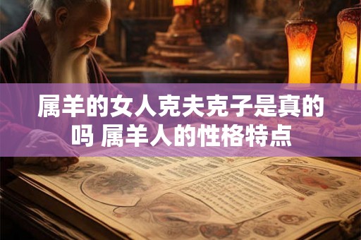 属羊的女人克夫克子是真的吗 属羊人的性格特点 属羊的女人克夫克子是真的吗 属羊人的性格特点