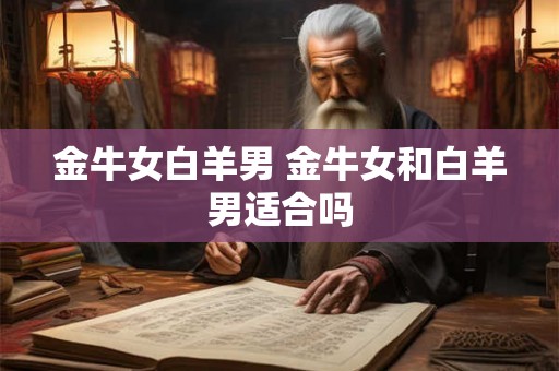金牛女白羊男 金牛女和白羊男适合吗