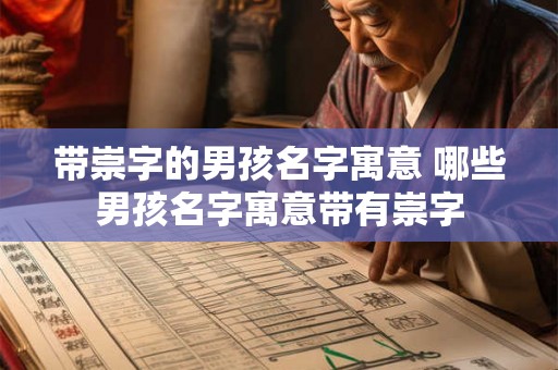 带崇字的男孩名字寓意 哪些男孩名字寓意带有崇字