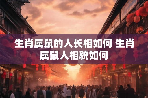 生肖属鼠的人长相如何 生肖属鼠人相貌如何
