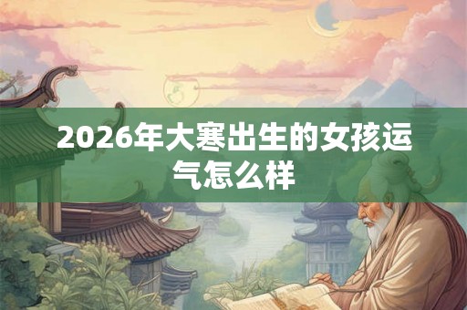 2026年大寒出生的女孩运气怎么样 2026年大寒出生的女孩运气怎么样