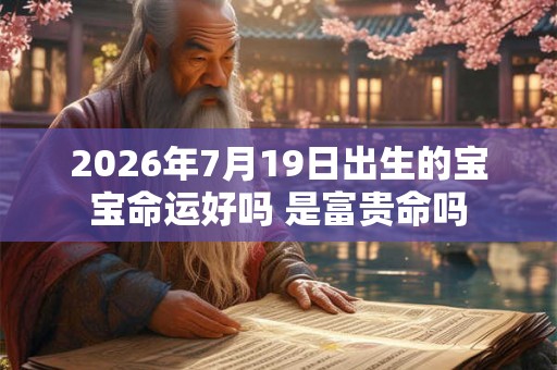 2026年7月19日出生的宝宝命运好吗 是富贵命吗