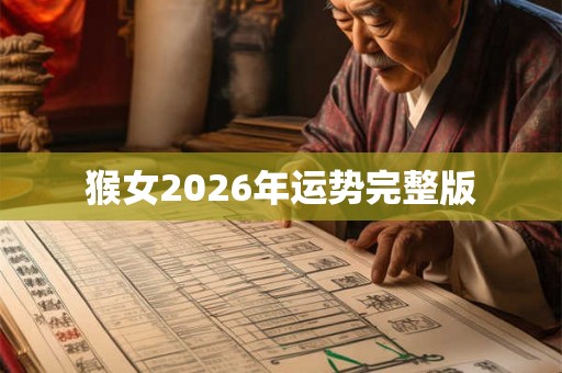 猴女2026年运势完整版 猴女2026年运势完整版