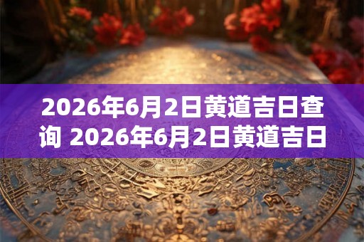 2026年6月2日黄道吉日查询 2026年6月2日黄道吉日是什么 2026年6月2日黄道吉日查询 2026年6月2日黄道吉日是什么