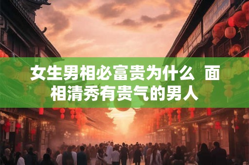 女生男相必富贵为什么  面相清秀有贵气的男人