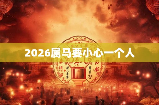 2026属马要小心一个人