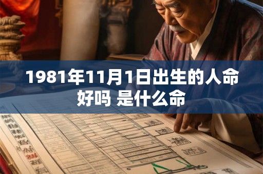1981年11月1日出生的人命好吗 是什么命