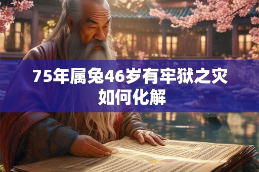 75年属兔46岁有牢狱之灾 如何化解