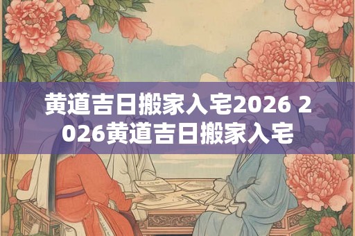 黄道吉日搬家入宅2026 2026黄道吉日搬家入宅 黄道吉日搬家入宅2026 2026黄道吉日搬家入宅