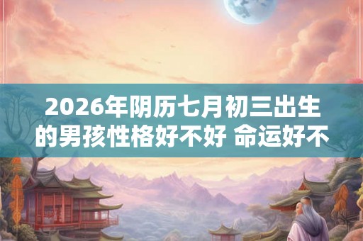 2026年阴历七月初三出生的男孩性格好不好 命运好不好