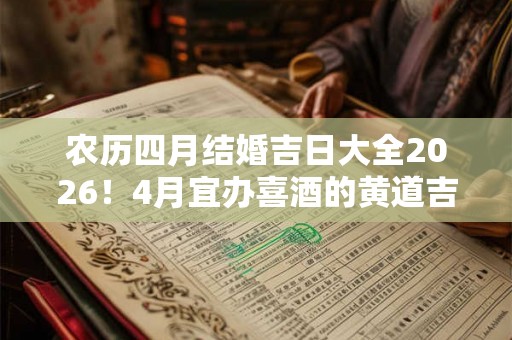 农历四月结婚吉日大全2026!4月宜办喜酒的黄道吉日 农历四月结婚吉日大全2026!4月宜办喜酒的黄道吉日