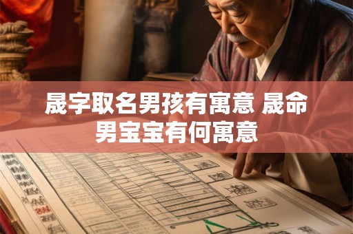 晟字取名男孩有寓意 晟命男宝宝有何寓意