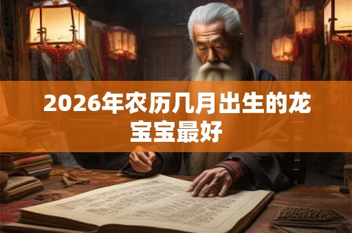 2026年农历几月出生的龙宝宝最好 2026年农历几月出生的龙宝宝最好