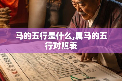 马的五行是什么,属马的五行对照表