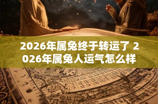 2026年属兔终于转运了 2026年属兔人运气怎么样 2026年属兔终于转运了 2026年属兔人运气怎么样