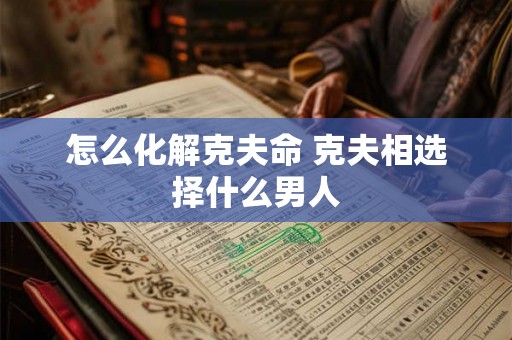 怎么化解克夫命 克夫相选择什么男人 怎么化解克夫命 克夫相选择什么男人
