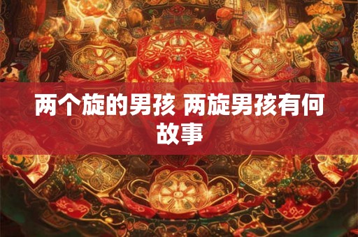 两个旋的男孩 两旋男孩有何故事