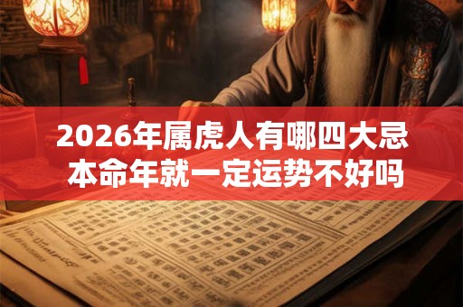 2026年属虎人有哪四大忌 本命年就一定运势不好吗 2026年属虎人有哪四大忌 本命年就一定运势不好吗