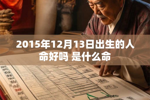 2015年12月13日出生的人命好吗 是什么命