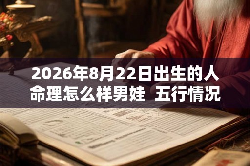 2026年8月22日出生的人命理怎么样男娃  五行情况查询