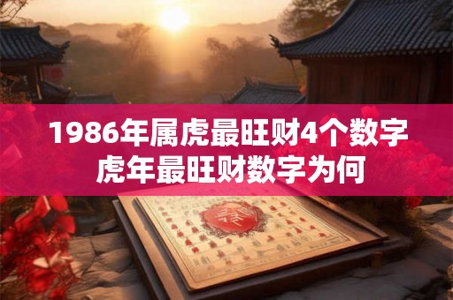 1986年属虎最旺财4个数字 虎年最旺财数字为何