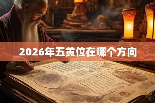 2026年五黄位在哪个方向