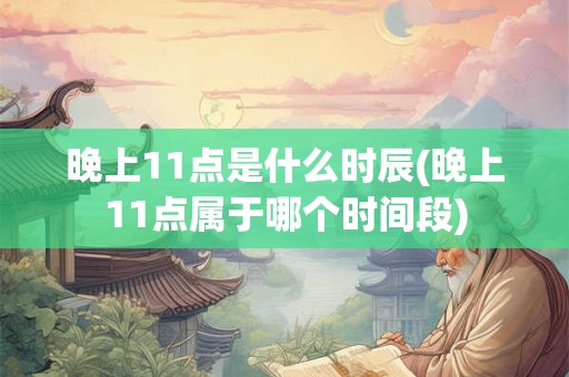 晚上11点是什么时辰(晚上11点属于哪个时间段)