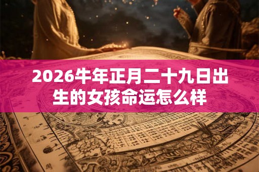 2026牛年正月二十九日出生的女孩命运怎么样 2026牛年正月二十九日出生的女孩命运怎么样
