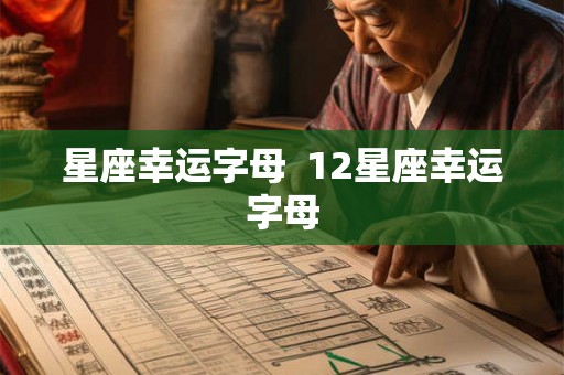 星座幸运字母  12星座幸运字母