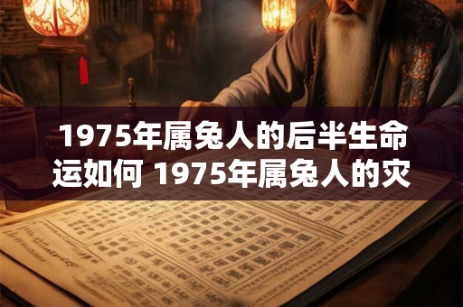 1975年属兔人的后半生命运如何 1975年属兔人的灾难年龄