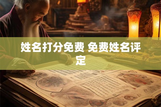 姓名打分免费 免费姓名评定