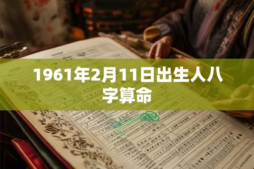1961年2月11日出生人八字算命