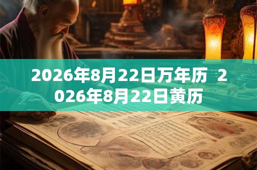 2026年8月22日万年历  2026年8月22日黄历