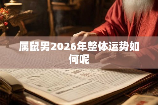 属鼠男2026年整体运势如何呢