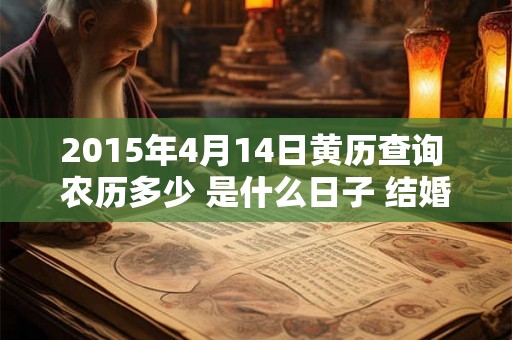 2015年4月14日黄历查询 农历多少 是什么日子 结婚吉时 2015年4月14日黄历查询 农历多少 是什么日子 结婚吉时
