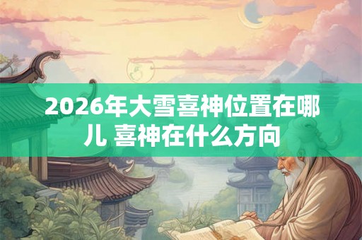 2026年大雪喜神位置在哪儿 喜神在什么方向