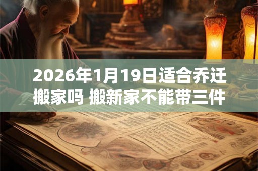 2026年1月19日适合乔迁搬家吗 搬新家不能带三件东西 2026年1月19日适合乔迁搬家吗 搬新家不能带三件东西