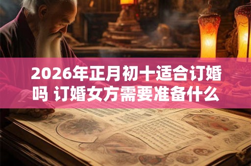 2026年正月初十适合订婚吗 订婚女方需要准备什么