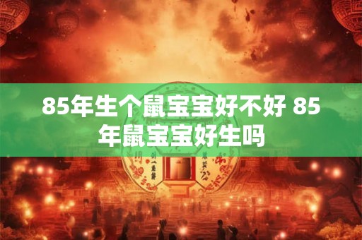 85年生个鼠宝宝好不好 85年鼠宝宝好生吗