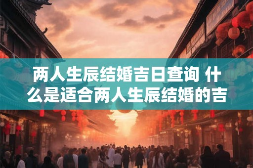 两人生辰结婚吉日查询 什么是适合两人生辰结婚的吉日查询