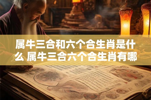 属牛三合和六个合生肖是什么 属牛三合六个合生肖有哪些