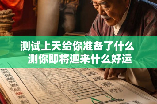 测试上天给你准备了什么  测你即将迎来什么好运