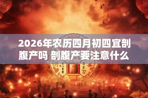 2026年农历四月初四宜剖腹产吗 剖腹产要注意什么