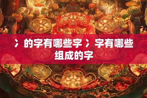 冫的字有哪些字 冫字有哪些组成的字