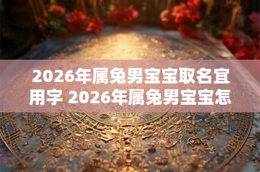 2026年属兔男宝宝取名宜用字 2026年属兔男宝宝怎么取名