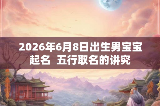 2026年6月8日出生男宝宝起名  五行取名的讲究