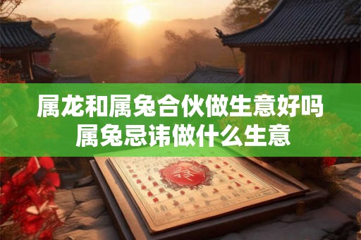 属龙和属兔合伙做生意好吗 属兔忌讳做什么生意 属龙和属兔合伙做生意好吗 属兔忌讳做什么生意