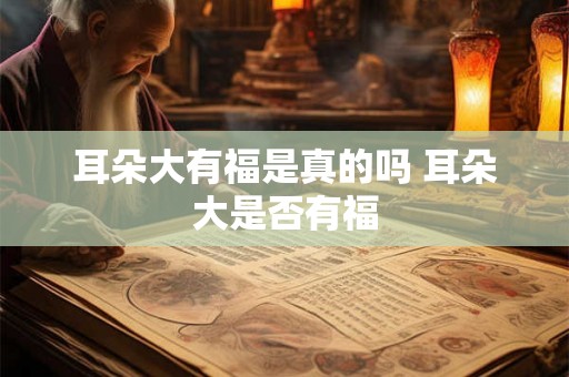 耳朵大有福是真的吗 耳朵大是否有福