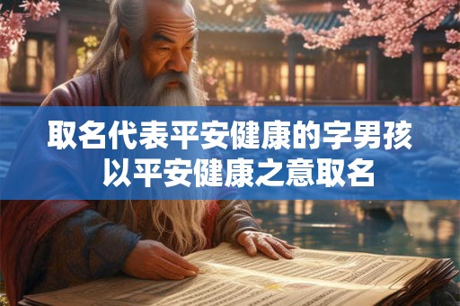 取名代表平安健康的字男孩  以平安健康之意取名